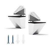 DEANKEJI 2 Piezas Soporte de Vidrio, Ajustable Abrazaderas de Vidrio para Espejo de Baño, Plata Soporte de Estante de Vidrio, Adecuado para Estantes de 3 a 20 mm de Espesor
