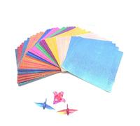 DEANKEJI 200 Piezas Papel Manualidades, 15 x 15 cm Papel Papiroflexia, Papel de Colores, 10 Colores Origami de Doble Cara, para Estrellas de Origami, Grullas, Aviones, Animales