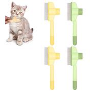 DEANKEJI Cepillo para Gatos Quitapelo, 2 Colores Cepillo Perro, ABS + Acero Inoxidable Peine Gatos, con Botón de Inicio, Peine Gato, para Perros y Gato