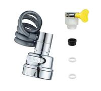DEANKEJI Extensor Grifo Cocina, Extensible Aireador Grifo Cocina, 3 Modos de Caño, Giratorio Alargador Grifo Cocina, con Acoplamientos y Juntas, para Grifos de Baño y Cocina