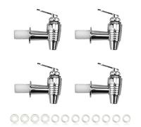 DEANKEJI Grifo Garrafa 4 Piezas ABS Grifo Dispensador de Agua, Grifo Cerveza con Espaciadores y Tuercas, Abertura de Rosca 1,7 x 2,8 cm, Grifo para Zumo, para Café, Zumo