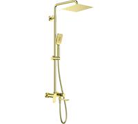 Deante Alpinia conjunto bañera/ducha a pared con rociador con efecto lluvia oro NAC_Z1AM