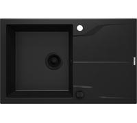Deante Andante Flush fregadero de granito 78x49 cm negro ZQN_N11F