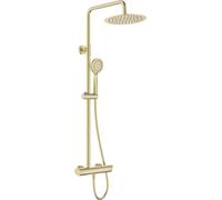 Deante Arnika conjunto de ducha a pared con rociador con efecto lluvia oro NACR1QK
