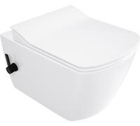 Deante Blur taza de inodoro suspendido sin reborde blanco-negro brillante CDZ6WNW