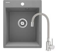 Deante Corio fregadero con grifo gris/ ZRCPS103