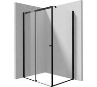 Deante Kerria Plus cabina de ducha 120x90 cm rectangular negro mate/vidrio transparente KKNNP12S09