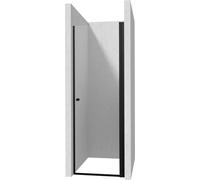 Deante Kerria Plus puerta de ducha 80 cm oscilante negro mate/vidrio transparente KTSWN42P
