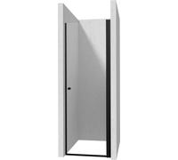 Deante Kerria Plus puerta de ducha 90 cm oscilante negro mate/vidrio transparente KTSWN41P