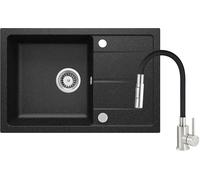 Deante Leda fregadero con grifo grafito/acero ZRDG2113