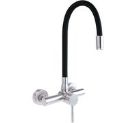 Deante Luno grifo de cocina a pared acero inoxidable-negro BOC_B800