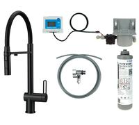 Deante Magnetic kit de inicio con grifo de cocina de pie negro BRMFN75M