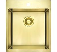 Deante Olfato fregadero de acero con sifón 50.5x45 cm dorado ZPO_R10A
