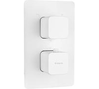 Deante; Panel de grifería para mezclador termostático de empotrar box BXY_AECT; Color: blanco