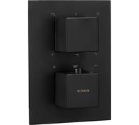 Deante; Panel de grifería para mezclador termostático de empotrar box BXY_NEAT; Color: negro