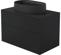 Deante Prizma lavabo con mueble y encimera 80 cm negro SDNB8SNU6B