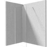 Deante Prizma mampara de ducha walk-in 100 cm blanco mate/vidrio transparente KTJ_A30P
