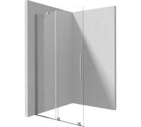 Deante Prizma mampara de ducha walk-in 80 cm cepillado/vidrio transparente KTJF_38R