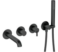 Deante Silia grifo de bañera y ducha empotrado negro BQSN18P