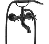 Deante Temisto grifo de bañera y ducha a pared negro BQT_N11D