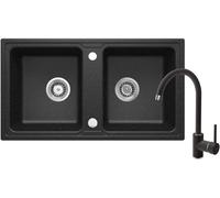 Deante Zorba fregadero con grifo grafito/grafito ZQZA2203