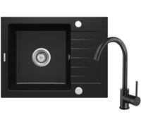 Deante Zorba fregadero con grifo negro/negro ZQZAN11A