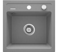 Deante Zorba fregadero de granito 44x44 cm gris/grafito/ónix ZQZ_S103