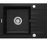 Deante Zorba fregadero de granito 58x44 cm negro ZQZ_N11A