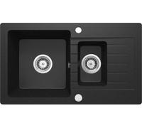 Deante Zorba fregadero de granito 76x44 cm gris/grafito/ónix ZQZ_G513