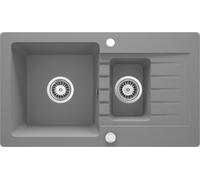 Deante Zorba fregadero de granito 76x44 cm gris/grafito/ónix ZQZ_S513