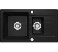 Deante Zorba fregadero de granito 76x44 cm negro ZQZ_N513
