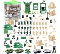 deAO 100 Pcs Juego Militar con Soldados Miniaturas, Tanques, Combate