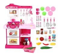 deAO Cocinita de Juguete My Little Chef con Características de Luz y Sonidos, Conjunto Infantil Cocina de Imitación con 30 Accesorios Incluidos