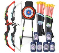 deAO Juego de 2 Arcos y Flechas para Niños, Set de Tiro con Arco LED