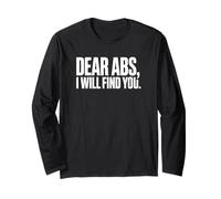 Dear Abs I Will Find You - Motivación Keto Manga Larga