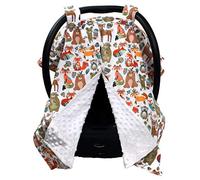 Dear Baby Gear Deluxe Baby Car Seat Canopies ABC Stock Prints 2019, CC-Tribal Animals Blanco, Car Seat Canopy