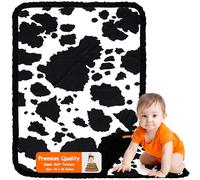 Dear Baby Gear Manta de bebé con estampado personalizado, manta infantil de doble capa, mantas para niños, gran tamaño para una cuna, cochecito o asiento de coche, ropa de cama para guardería, vaca