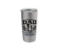 Dear Dad Thank You Teaching Me To Be A Man Funny Daughter Vaso térmico de acero inoxidable de doble pared