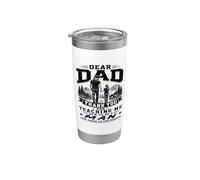 Dear Dad Thank You Teaching Me To Be A Man Funny Daughter Vaso térmico de acero inoxidable de doble pared