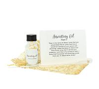 Dear Daddy Botella de vidrio de 15 ml (tapa negra) con pipeta de transferencia de plástico de 3 ml, kit de viaje de aceite de unción sagrada recargable con oración e instrucciones incluidas (idioma