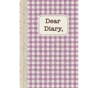 Dear Diary: A Nostalgic 6.14 × 9.21 | Purple Gingham | Vintage-Inspired Hardcover Journal with 200 cream-lined pages - for Stories, Secrets & Sentimental Scribbles