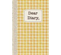 Dear Diary: Nostalgic 6.14 × 9.21 | Sunshine Yellow Gingham | Vintage-Inspired Hardcover Journal with 200 cream-lined pages - for Stories, Secrets & Sentimental Scribbles