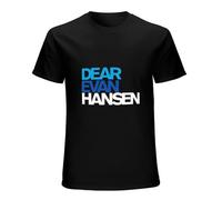 Dear Evan Hansen Unisex Tee Shirt Men's Black T-Shirt, Negro , XXL