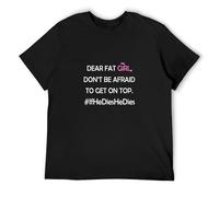 Dear Fat Girl Retro Men's T-Shirt Short Sleeve Round Neck Clothing Casual Black S