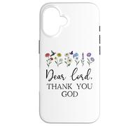 Dear Lord Thank You God Quote Jesus Bible Verse Christian Carcasa para iPhone 16