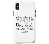 Dear Lord Thank You God Quote Jesus Bible Verse Christian Carcasa para iPhone X/XS