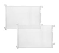 DEAR LOV Paquete de 2 puertas retráctiles para bebés, puerta de malla para bebés o puerta de malla para perros, 33 pulgadas de alto, se extiende hasta 55 pulgadas de ancho, puerta de seguridad