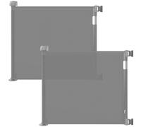 DEAR LOV Paquete de 2 puertas retráctiles para bebés, puerta de malla para bebés o puerta de malla para perros, 33 pulgadas de alto, se extiende hasta 55 pulgadas de ancho, puerta de seguridad