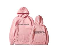 Dear Person Behind Me Hoodie - You Are Enough Mental Health Sweatshirt for Women, Cotton Blend Oversized Graphic Top (13,4XL)