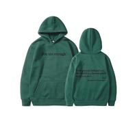 Dear Person Behind Me Hoodie - You Are Enough Mental Health Sweatshirt for Women, Cotton Blend Oversized Graphic Top (3,3XL)